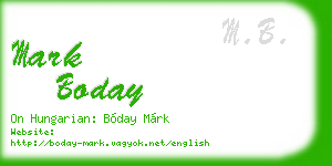 mark boday business card